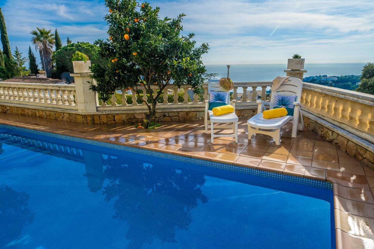 Villa Vista Lux, Piscina Privada Y Zona Exterior Con Vista Mar توسا ذي مار المظهر الخارجي الصورة