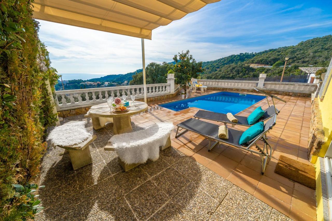 Villa Vista Lux, Piscina Privada Y Zona Exterior Con Vista Mar توسا ذي مار المظهر الخارجي الصورة