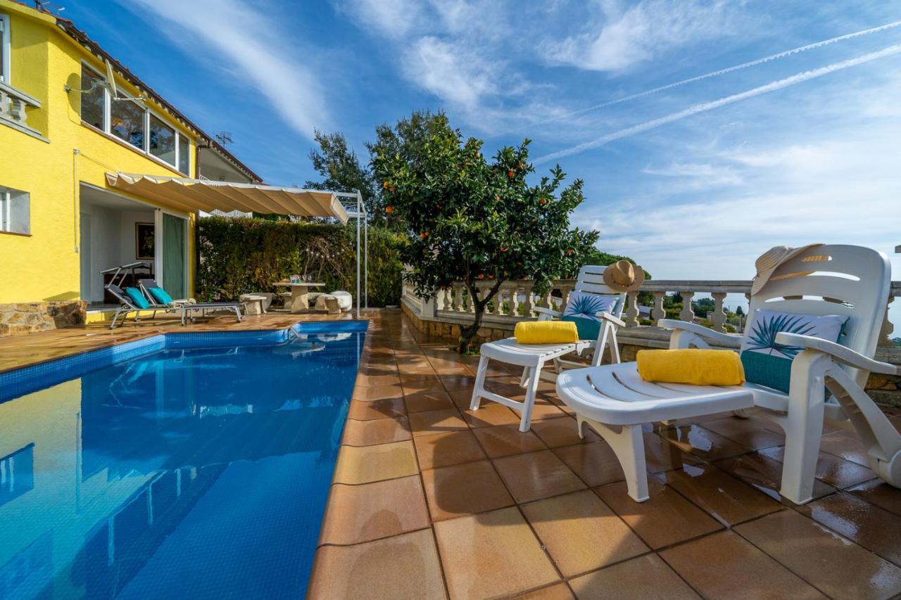 Villa Vista Lux, Piscina Privada Y Zona Exterior Con Vista Mar توسا ذي مار المظهر الخارجي الصورة